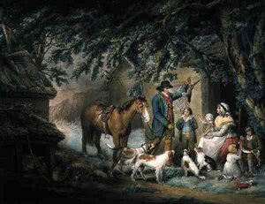 Akşam veya Sporcunun Dönüşü, oyulmuş ve bar. Joseph Grozer (c.1755-99) tarafından