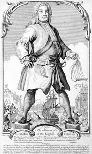 Büyük Bir Adamın Boyu veya İngiliz Dev Heykeli by George (c.1706–71) Bickham