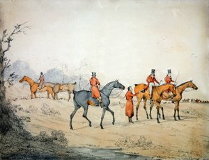 The Meet (kağıt üzerine kalem ve sulu boya) by George Alken