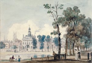 Old Bethlehem Hastanesi'nin dış görünümü, Moorfields, Londra Şehri, 1811