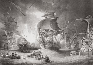 The Battle of the Nile, 1 August 1798, from `Illustrations of English and Scottish History