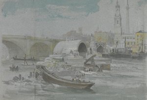 Eski Londra Köprüsü'nün Yıkımı by George Arnald