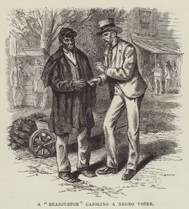 Bir zenci seçmeni kandıran bir düzenleyici by George Augustus Sala