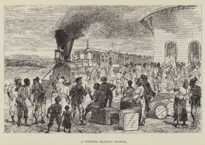 Bir Virginia Tren İstasyonu by George Augustus Sala