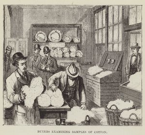 Pamuk Numunelerini İnceleyen Alıcılar by George Augustus Sala