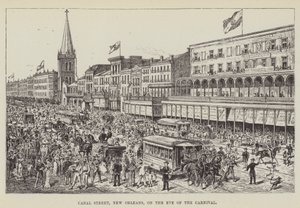 Canal Street, New Orleans, Karnaval Arifesinde by George Augustus Sala
