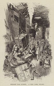 Avrupa için Navlun, Bir New York Rıhtımı by George Augustus Sala