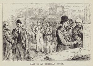 Bir Amerikan Otelinin Salonu by George Augustus Sala