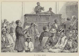 Siyah bir kilisede (gravür) by George Augustus Sala