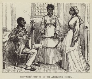 Bir Amerikan Otelinde Hizmetçiler Ofisi by George Augustus Sala