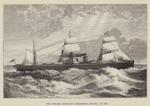 Denizde Cunard Companys Vapur Scythia by George Augustus Sala