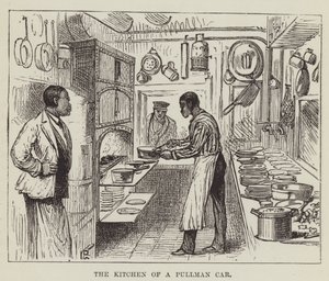 Bir Pullman Arabasının Mutfağı by George Augustus Sala
