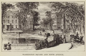 Washington Meydanı ve Beşinci Cadde by George Augustus Sala