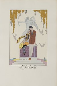 Fırfırlar ve fırfırlar: Sonbahar, 1925. by George Barbier
