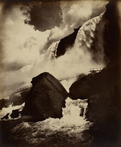 Rüzgar Mağarası, Niagara Şelalesi, 1890 dolayları (cam negatiften gümüş albüm baskısı)