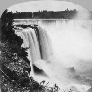 Horseshoe Şelalesi, Goat Island, Niagara Şelalesi, 20. yüzyılın başlarından görüldüğü gibi.