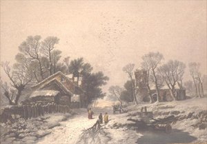 Kış (baskı) (ayrıca bkz. 144946) by George Baxter