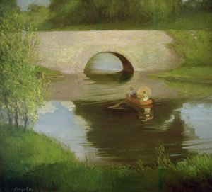 Central Park (tuval üzerine yağlı boya) by George Benjamin Luks