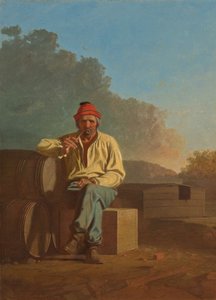 Mississippi Kayıkçı by George Caleb Bingham