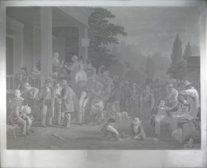 “İlçe Seçimi” için Çelik Levha by George Caleb Bingham