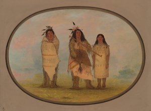 Bir Cheyenne Şefi, Karısı ve Bir Tıp Adamı, 18611869. by George Catlin