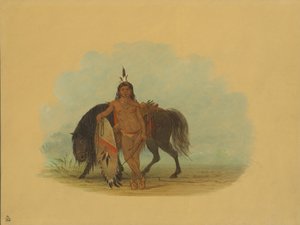 Atını Dinleyen Bir Cheyenne Savaşçısı, 18611869. by George Catlin