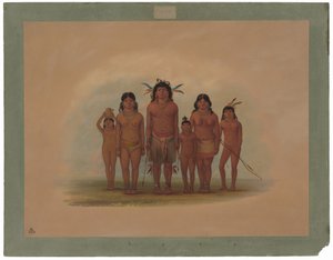 Connibo Kızılderili Ailesi by George Catlin
