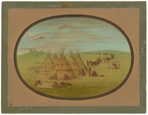 Küçük Bir Siyu Köyü by George Catlin
