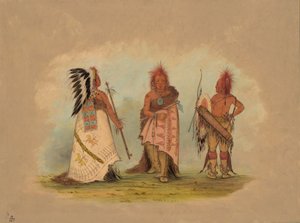 İki Savaşçılı Bir Pawnee Şefi, 18611869. by George Catlin