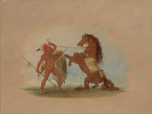 En Sevdiği Atını Kurban Eden Bir Pawnee Savaşçısı, 18611869. by George Catlin