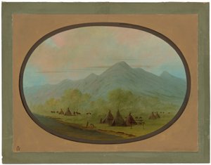 Küçük Bir Karga Köyü by George Catlin