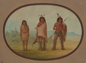 Bir Yuma Şefi, Kızı ve Bir Savaşçı, 18551869. by George Catlin