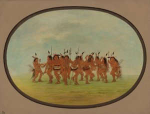 Eğlenceli Dans - Sioux, 18611869. by George Catlin