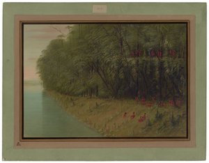 Bir Amazon Ormanı - Karaya Bakmak by George Catlin
