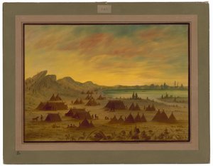 Bir Apaçi Köyü by George Catlin