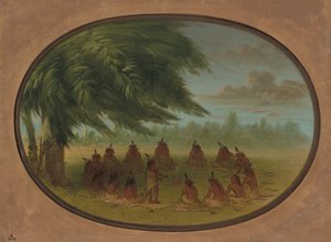 Bir Kızılderili Konseyi - Sioux, 18611869. by George Catlin