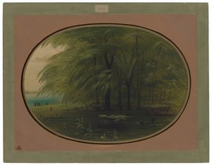 Bir Kızılderili Köyü - Amazon Kıyısı by George Catlin