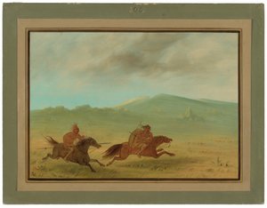 Camanchee Peşinde Osage Kızılderili by George Catlin