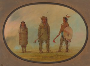 Athapasca Şefi, Karısı ve Bir Savaşçı, 18551869. by George Catlin