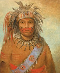 Au-nim-muck-kwa-um, Fırtına Kuşu by George Catlin
