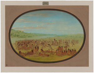 Kadınların Top Oyunu - Sioux by George Catlin