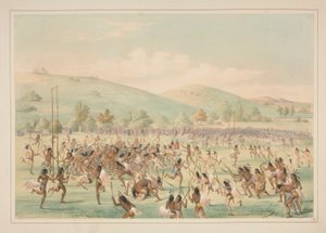 Top Oyunu, pl. Kuzey Amerika Kızılderili Portföyünden 23 by George Catlin