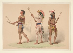 Top Oyuncular, pl. Kuzey Amerika Kızılderili Portföyünden 21 by George Catlin