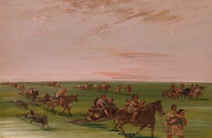 Sioux Grubu Hareketli Kampı by George Catlin