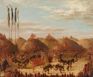 Boğa Dansı, Mandan O-kee-pa Töreni by George Catlin