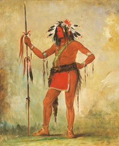 Cáh-be-múb-bee, Her Yerde Oturan, Cesur, 1835. by George Catlin