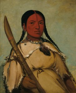 Chin-cha-pee, Sürünen Ateş Böceği, Güvercin Yumurta Başının Karısı, 1832. by George Catlin