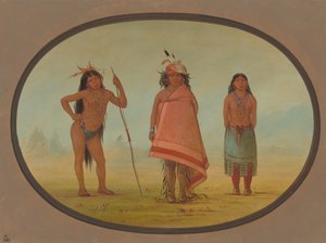 Cochimtee Şefi, Karısı ve Bir Savaşçı, 18551869. by George Catlin