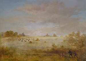 Bir Sonbahar Çayırında Otlayan Elk, 1846-1848. by George Catlin