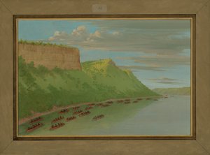 Baba Hennepin ve Yoldaşları Geçen Aşıkların Sıçraması, Nisan 1680, 1847-48 by George Catlin